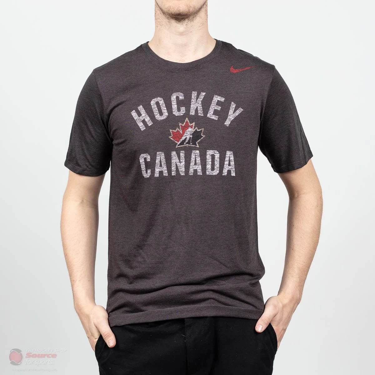 Hockey Canada Nike Distressed Tri-Blend Mens Shirt - Image 3