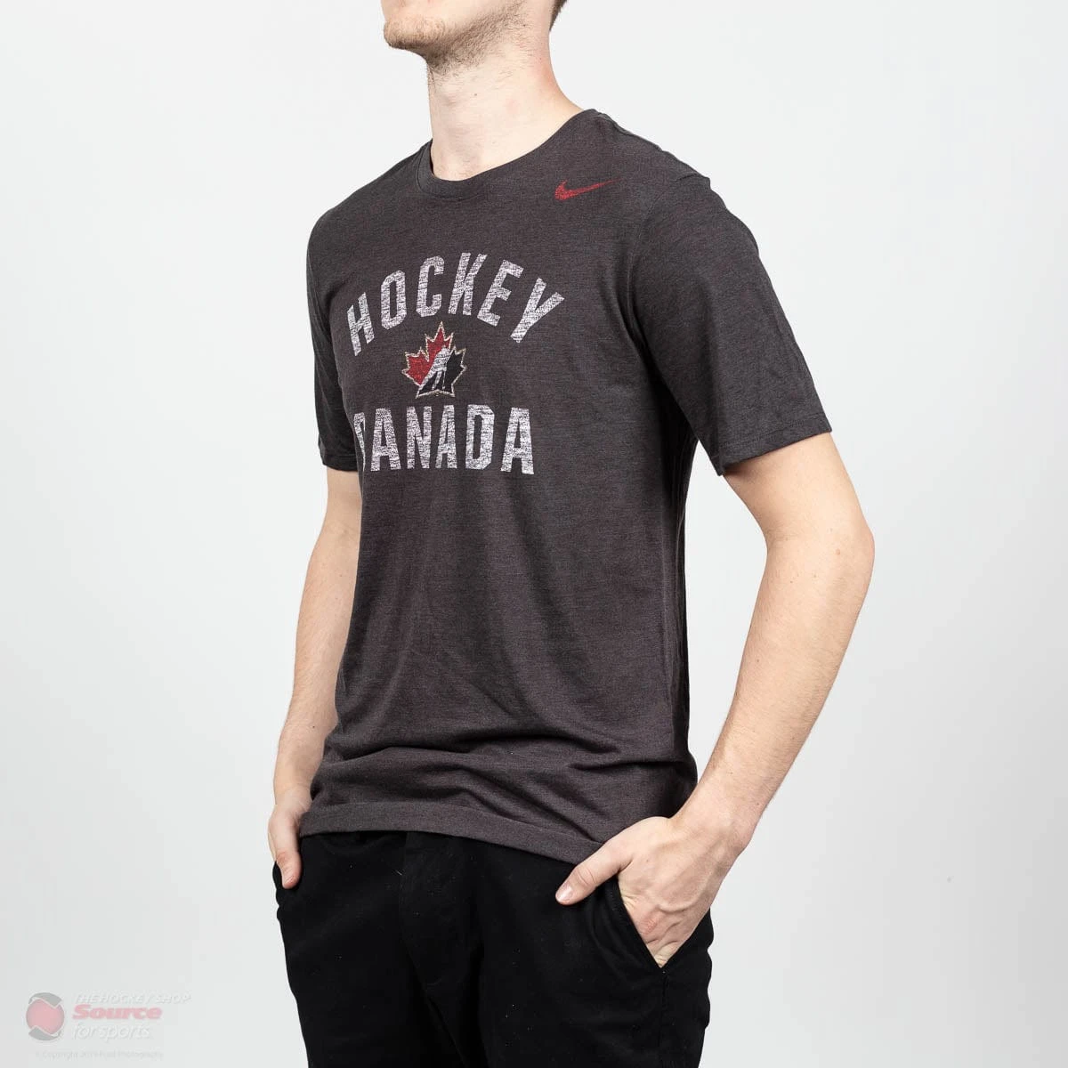 Hockey Canada Nike Distressed Tri-Blend Mens Shirt - Image 4