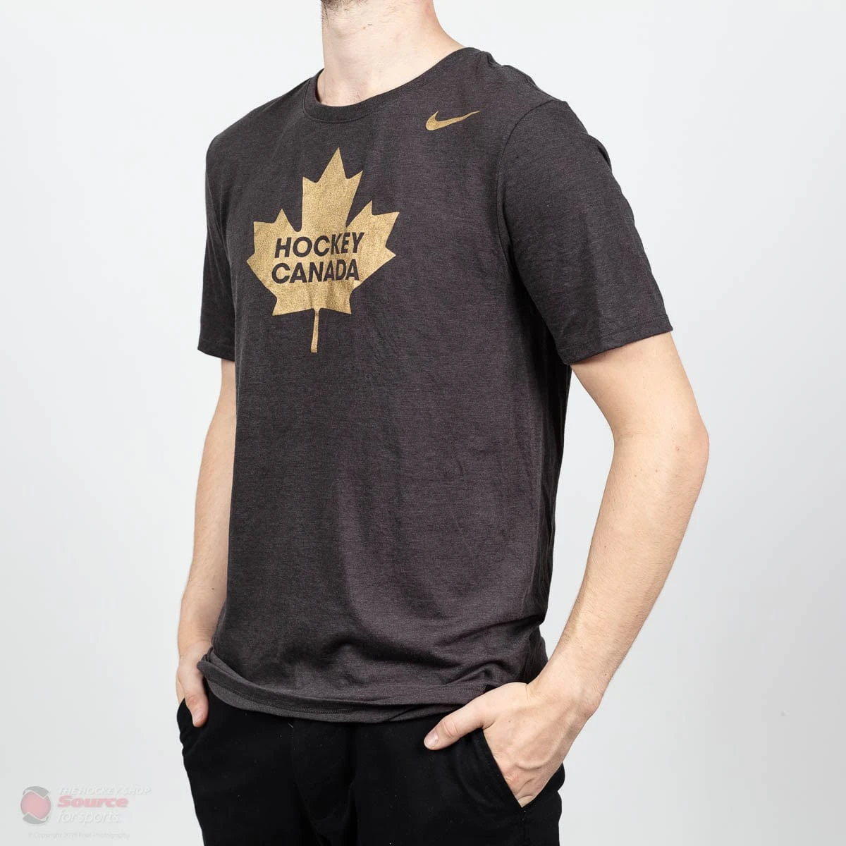 Hockey Canada Nike Distressed Tri-Blend Mens Shirt - Image 9