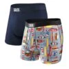 Saxx Ultra Boxers - Back Yard BBQ / Navy (2 Pack)